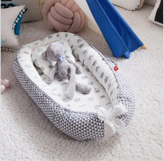 Baby Nest Mini Crib with Elephant 